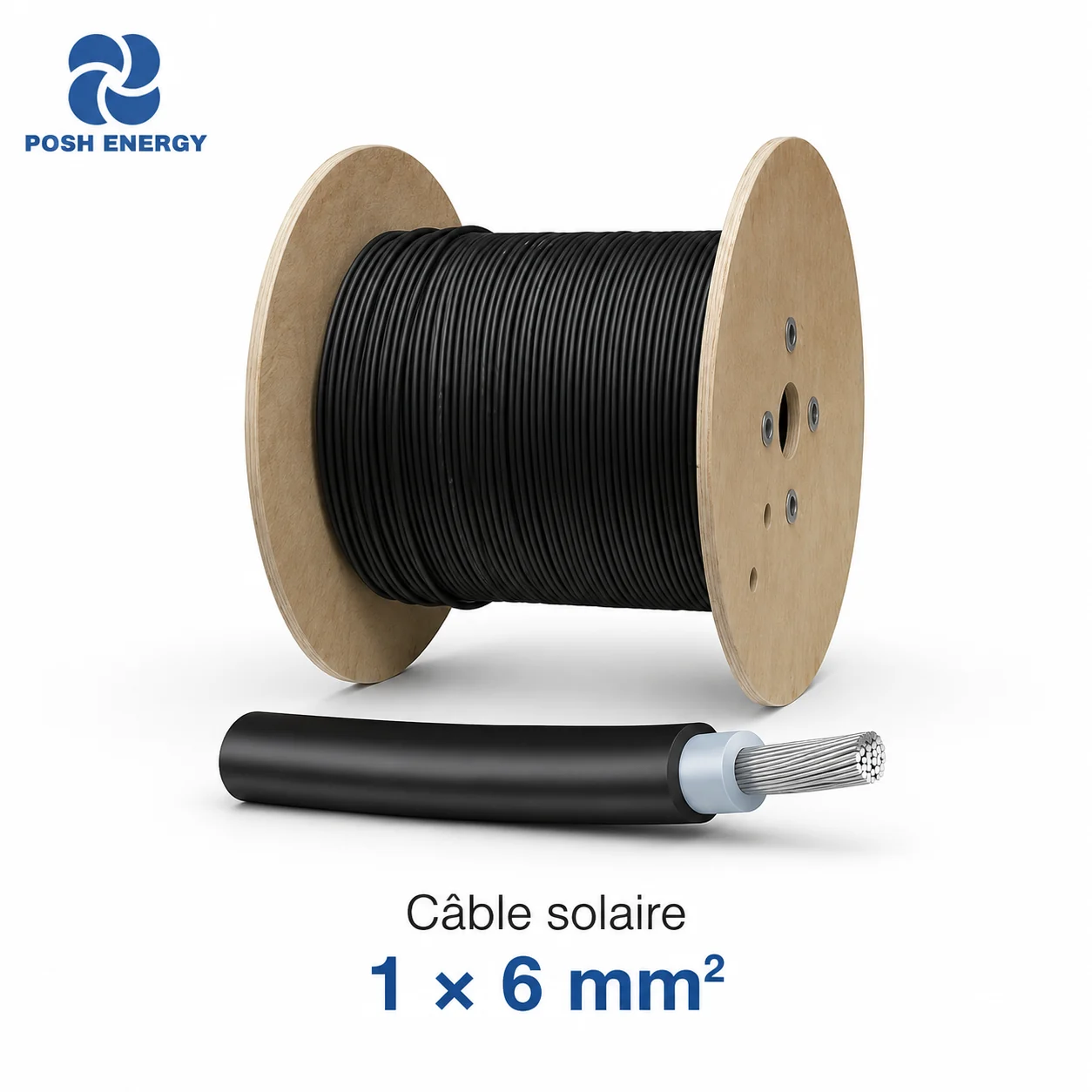 Câble solaire H1Z2Z2-K 1 × 6 mm²