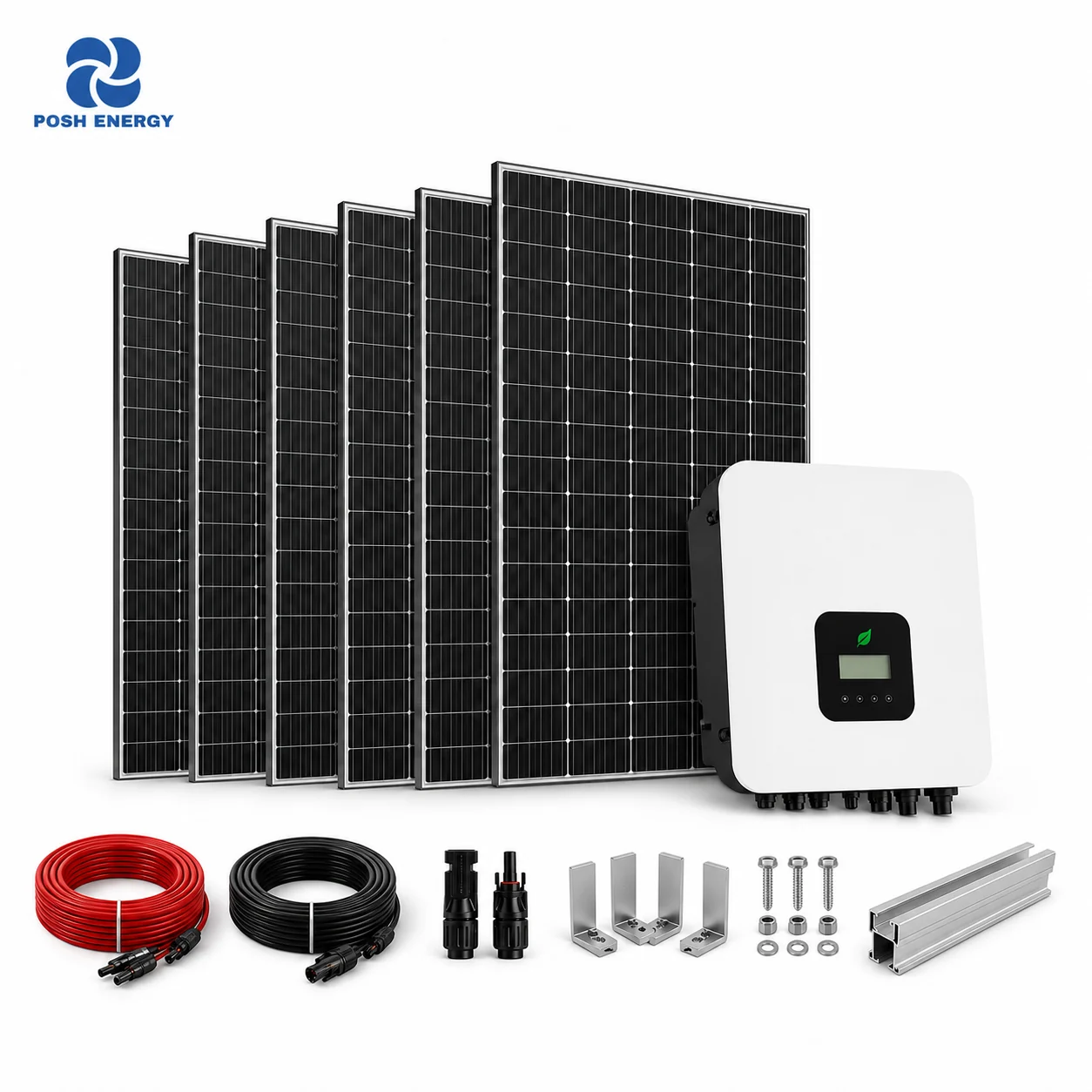 Kit solaire on-grid 3 kW - 6 panneaux 590 W