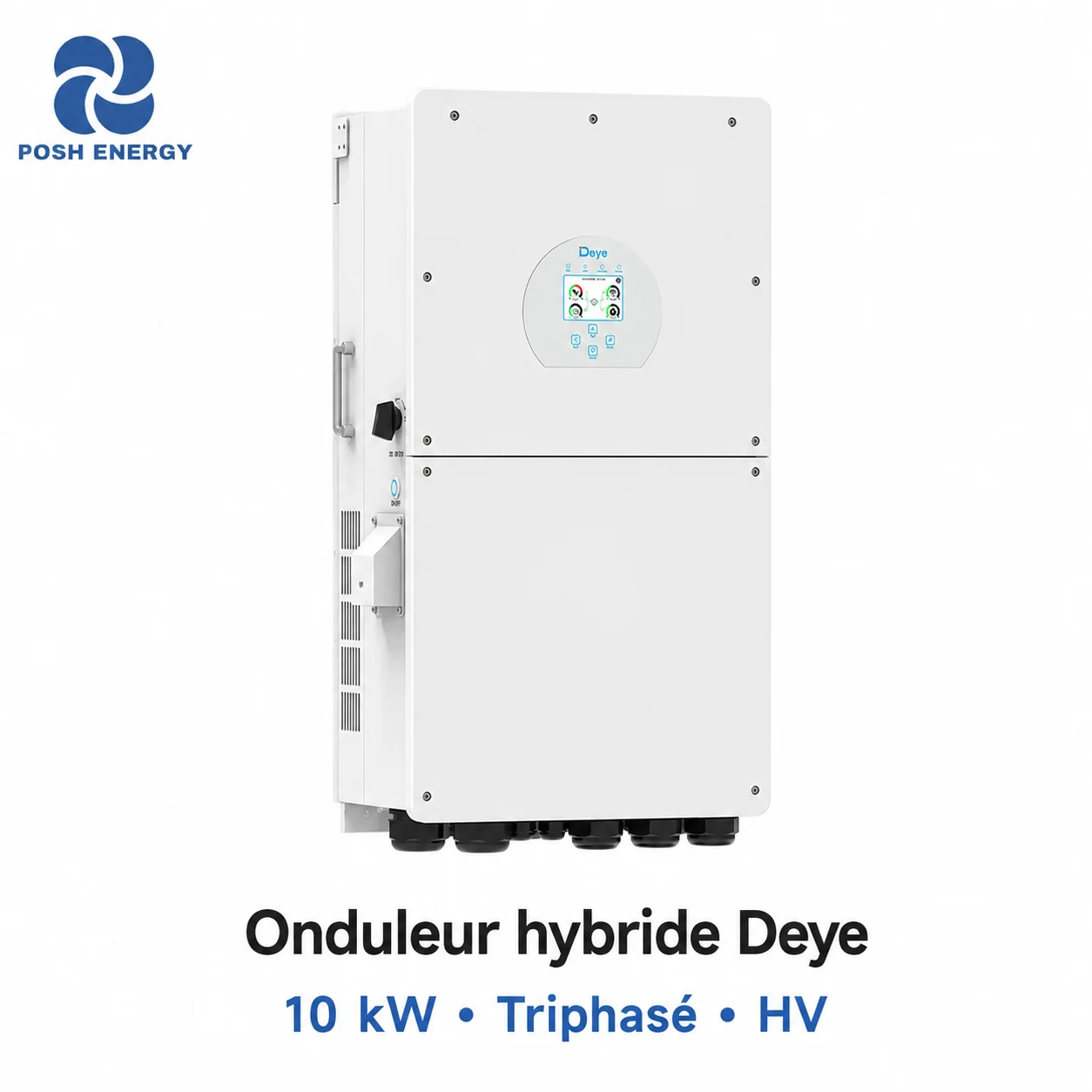 Onduleur hybride Deye 10 kW triphasé HV