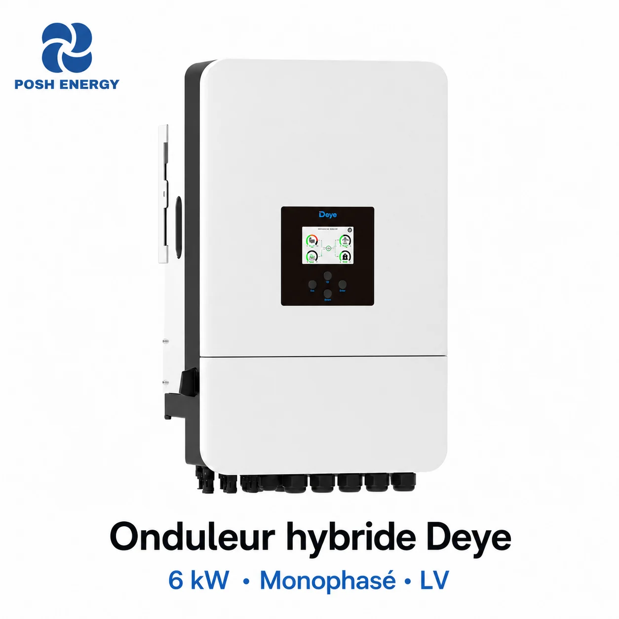 Onduleur hybride Deye 6 kW monophasé LV
