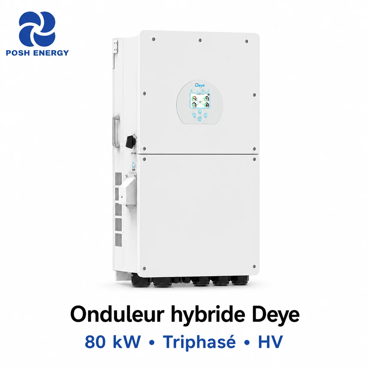 Onduleur hybride Deye 80 kW triphasé HV