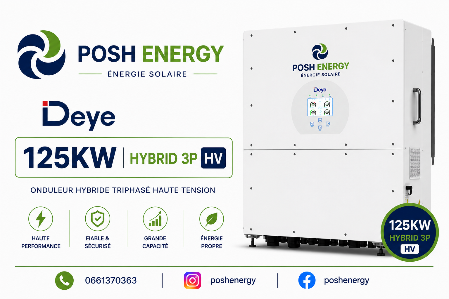 DEYE 125kw HYBRID 3P