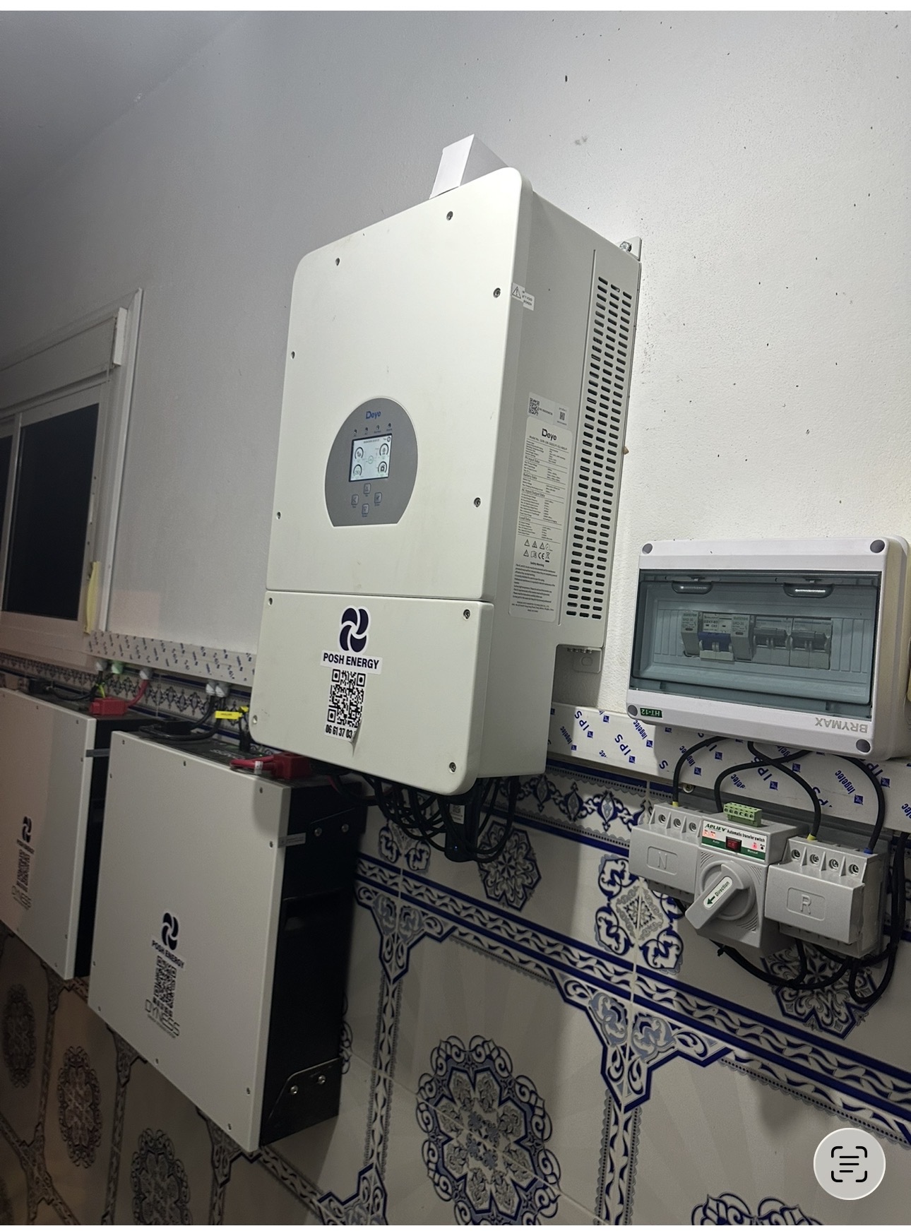 Kit solaire hybride 5kw+2batterie 5kwh+6panneau